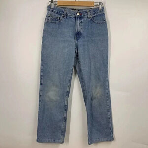Ralph Lauren Polo Jeans Women's Schwab Mid‎ Rise Straight Cut Cotton Jeans SZ 14
